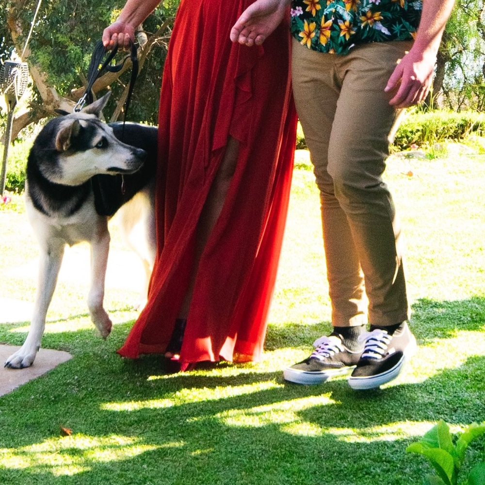 Perfect bridesmaid gown. Long with slit up the side middle